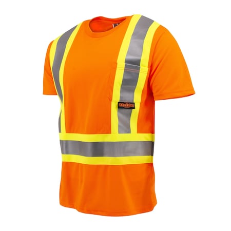 ST11X Class 2 Short Sleeve Safety TShirt XBack, Hi Vis Orange, Size 3X